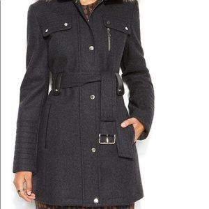 Laundry by Design Hooded Belted Wool-Blend Coat XS